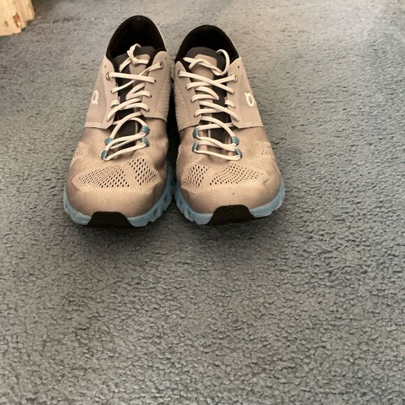 On Cloud X Men’s Running Shoes Alloy Grey Niagara Blue Sneaker Size 10.5